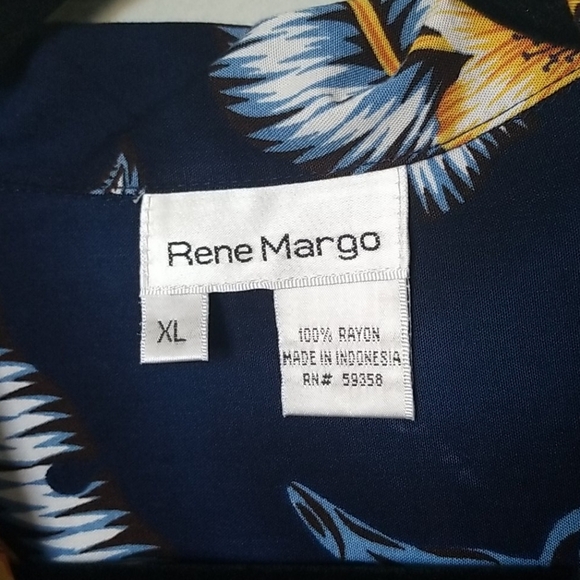 Rene Margo hawaiian print button down XL - Picture 2 of 5